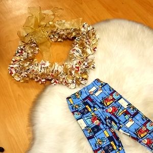 LulaRoe Christmas Pastel Printed 🎅 Skiing. S/ M Leggings-#1209